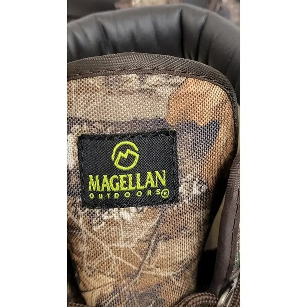 Magellan Outdoor Waterproof Boots Youth Size 2 Mossy Laces Camo Print Hunting